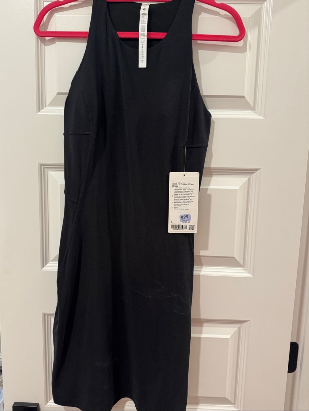 lululemon athletica Black Racerback Midi Dress